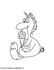 School Is So Much Fun Coloring Pages Creature eating ice cream
